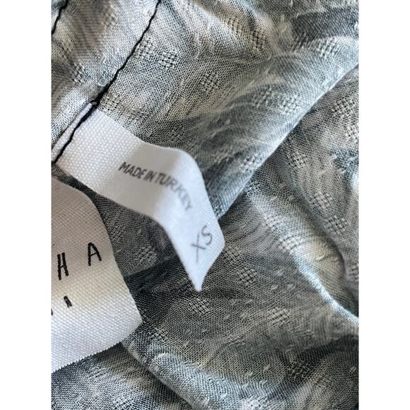 Fresha London Strapless Tiered Ruffle Maxi Leaf Palm Print Dress XS - Picture 10 of 11